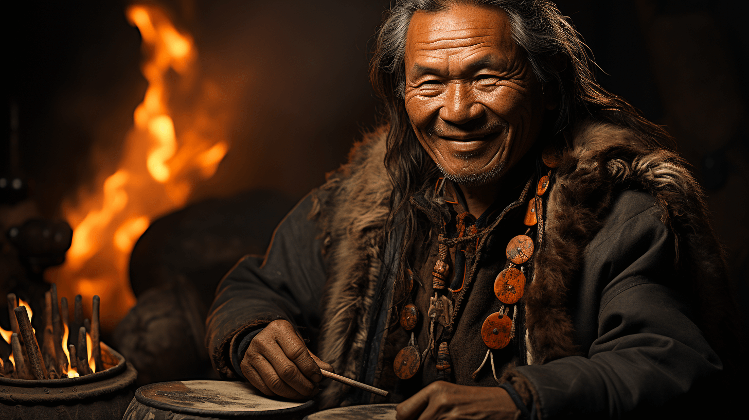 ic7zi_A_shaman_Mongolic_Shaman_native_to_Siberia_Morgon_Kara_Banner